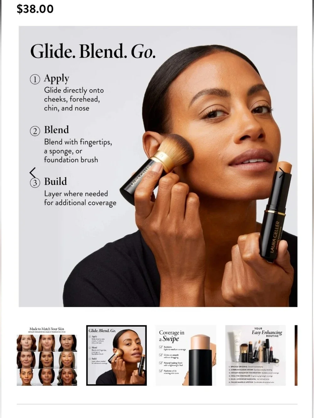 Laura Geller Instant Enhancer Foundation Stick In Golden Medium